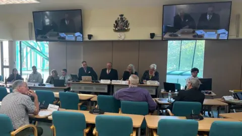 The council chamber at Teignbridge District Council