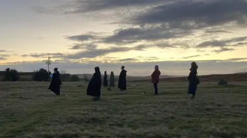 Neville Street People at Mitchell's Fold in Shropshire
