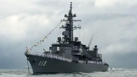 Getty Images Japan's Maritime Self-Defense Force destroyer Sazanami