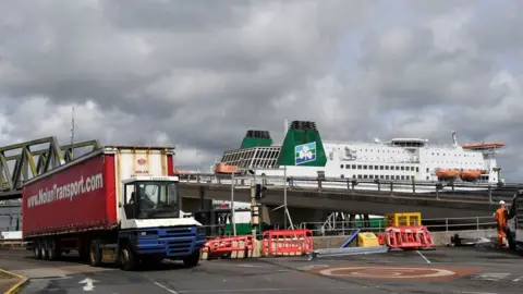 Getty Images Irish Ferries ship at Pembroke Dock