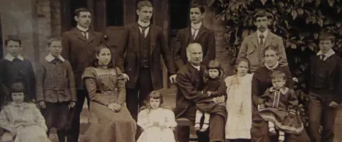 The Beechey Family outside vicarage