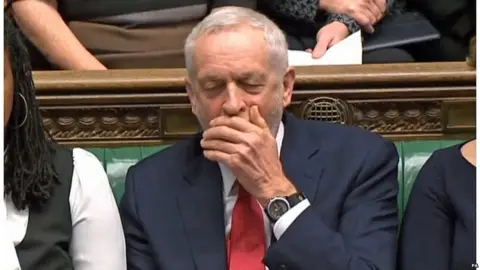 PA Jeremy Corbyn at Prime Minister's Questions