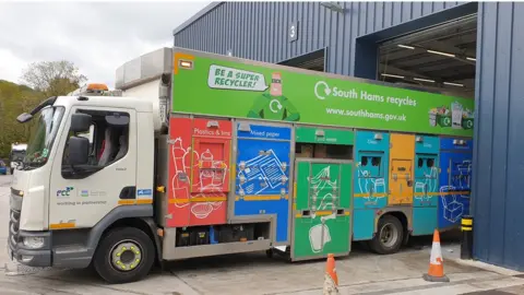 South Hams District Council Recycling lorry