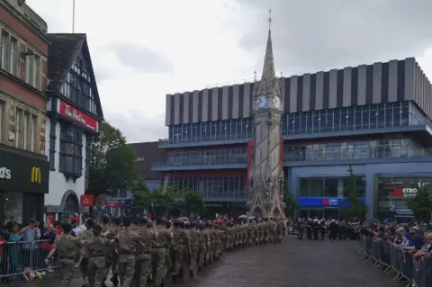 Leicestershire Police Armed Forces Day parade in Leicester