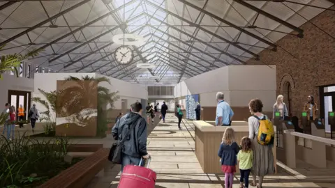 Translink design plan for Waterside station interior