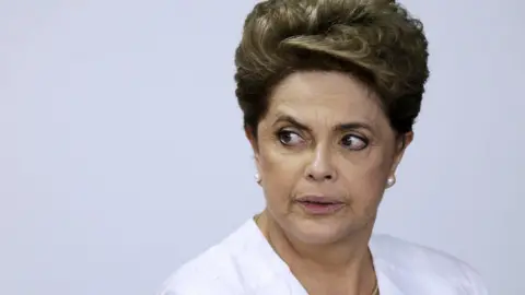 Reuters Brazil's former President Dilma Rousseff during a ceremony in Brasilia on 15 April, 2016