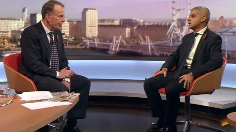 BBC Andrew Marr interviewing Sadiq Khan