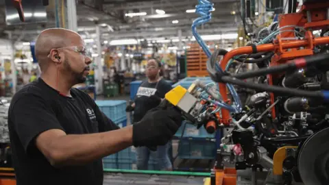 Getty Images US car plant worker