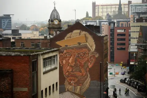 Getty Images Steelworker mural, Sheffield