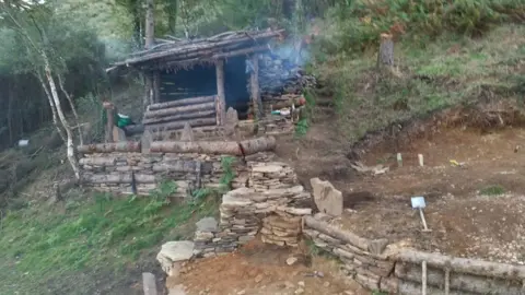 Wales News Service Mike Allen's cabin in the woods