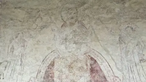 Tom Sander 12th/13th Century wall mural, St Leonard's