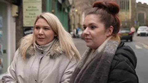 Sisters Stacy and Kayleigh Reid, aged 31 and 27 respectively, say the town centre is "dated".