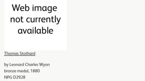 NPG Image showing a catalogue listing with an error sign reading 'web image not currently available'