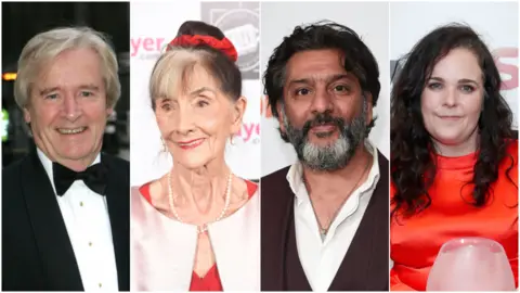 BBC / Getty Bill Roache OBE, June Brown OBE, Nitin Ganatra OBE, and Cherylee Houston MBE