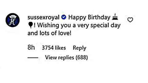 Instagram The Duke and Duchess of Sussex wished their nephew, Prince George, a happy birthday in the comments section of a Kensington Palace Instagram post