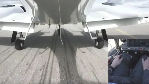 TUMuenchen The plane touches down