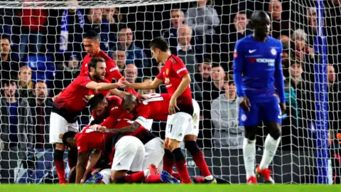 Manchester United celebrate