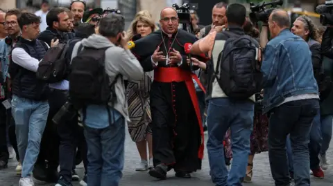 Reuters Cardinal Fernando Natalio Chomali Garib speaks to the media ahead of the conclave