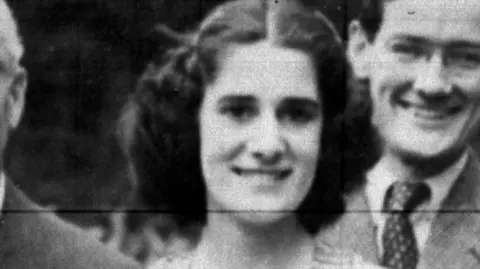 PA Media Black and white image showing Patricia with dark hair