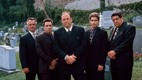 Getty Images Tony Sirico, Steven Van Zandt, James Gandolfini, Michael Imperioli & Vincent Pastore in a publicity still for TV series 'The Sopranos', circa 1999.