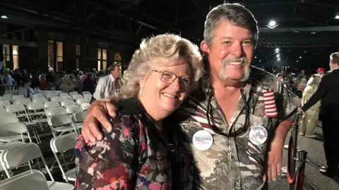 Janet Oglesby and her husband Omer drove from Mobile to Montgomery to see Sarah Palin and Roy Moore.