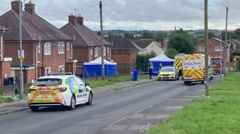 BBC Cordon in Kingsley Street, Chesterfield