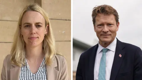 A picture of Louise Jones next to one of Richard Tice.
