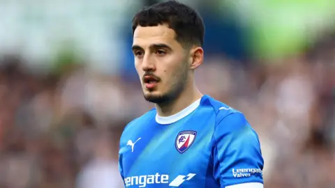 Armando Dobra during the League Two play-off semi-final first leg against Notts County