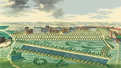 British Library Coloured engraving of St James's Park