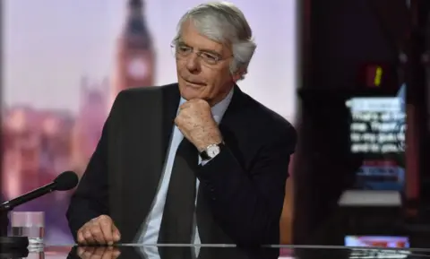 Sir John Major during his appearance on BBC One current affairs programme The Andrew Marr Show, on 11th April 2021