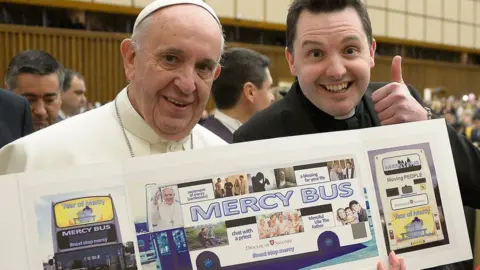 Salford Diocese Pope Francis and Fr Frankie Mulgrew