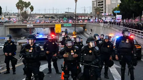 Image shows police in LA
