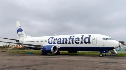 Cranfield University A Boeing 747 plane at Cranfield University