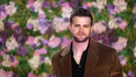 EPA British actor Leo Woodall poses at the world premiere of Bridget Jones: Mad About the Boy in Leicester Square, London, on 29 January 2025.