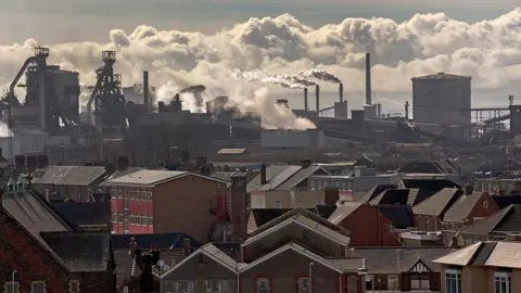 Christopher Furlong View of Tata Steel site in Port Talbot