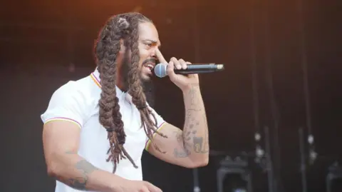 Bob Vylan performing at Glastonbury 