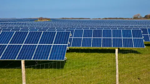 Stock solar farm image