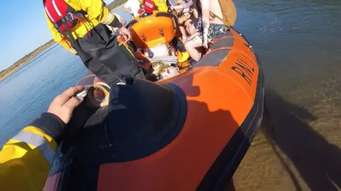 Porthcawl RNLI during the rescue