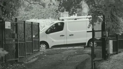 The Nottingham Inquiry CCTV image of Valdo Calocane in Ian Coates's van 