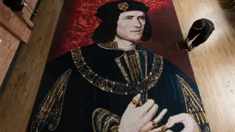 PA Richard III Lego mosaic Leicester
