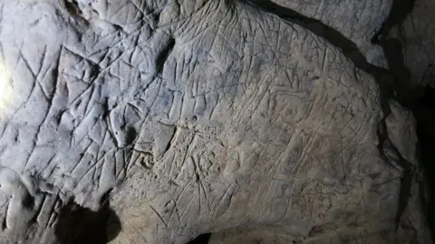 Creswell Crags "witches marks"