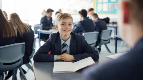 Getty Images A file image of a boy in a classroom