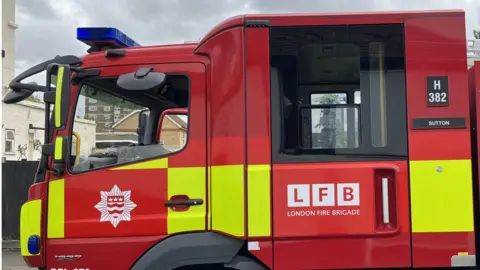 BBC London fire brigade engine