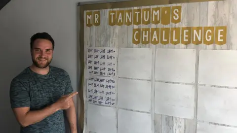 Luke Tantum Luke Tantum with challenge board