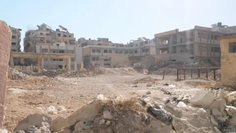 Destroyed school in Douma