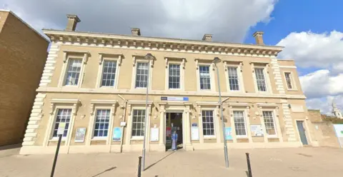 Google Greenwich station as it looks today - large stone building 