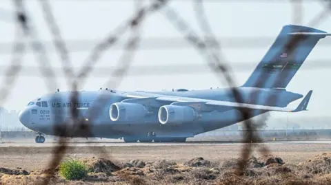 Getty Images US military plane lands in Amritsar