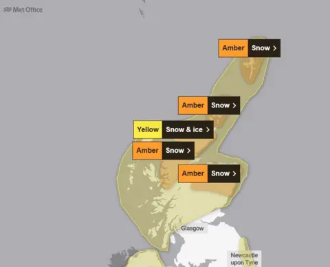 Met Office Met Office weather warning map