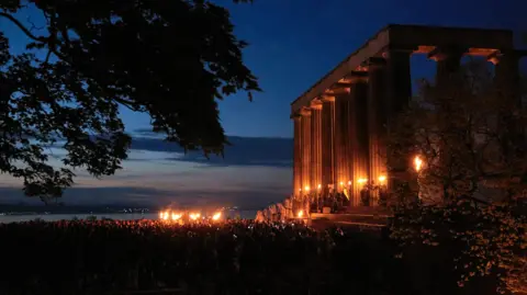 ANASTASIA FREEMAN A general view of Calton Hill in Edinburgh during the Beltane festival