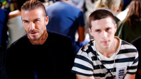 Getty Images David Beckham with son Brooklyn